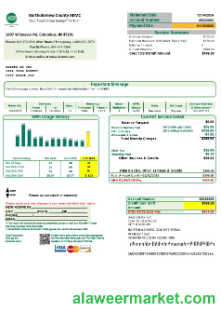USA Indiana Bartholomew County REMC business utility bill template in Word and PDF formats